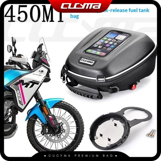 CUCYMA Motorcycle Quick-release Fuel Tank Bag Suitable for CFMoto 450MT 650MT with Lock Features