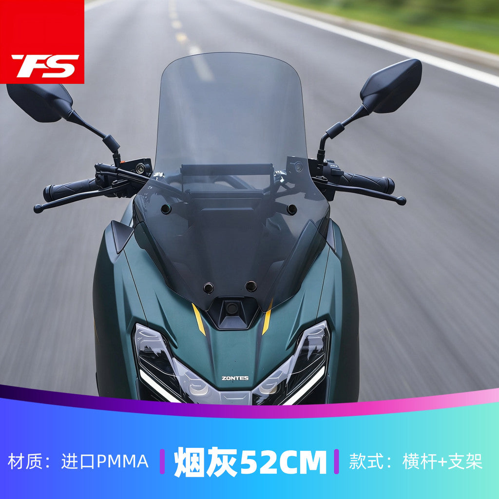 TFS Windshield for ZONTES 175X Sport Windshield with Cross Bar Modification Accessories Deflector