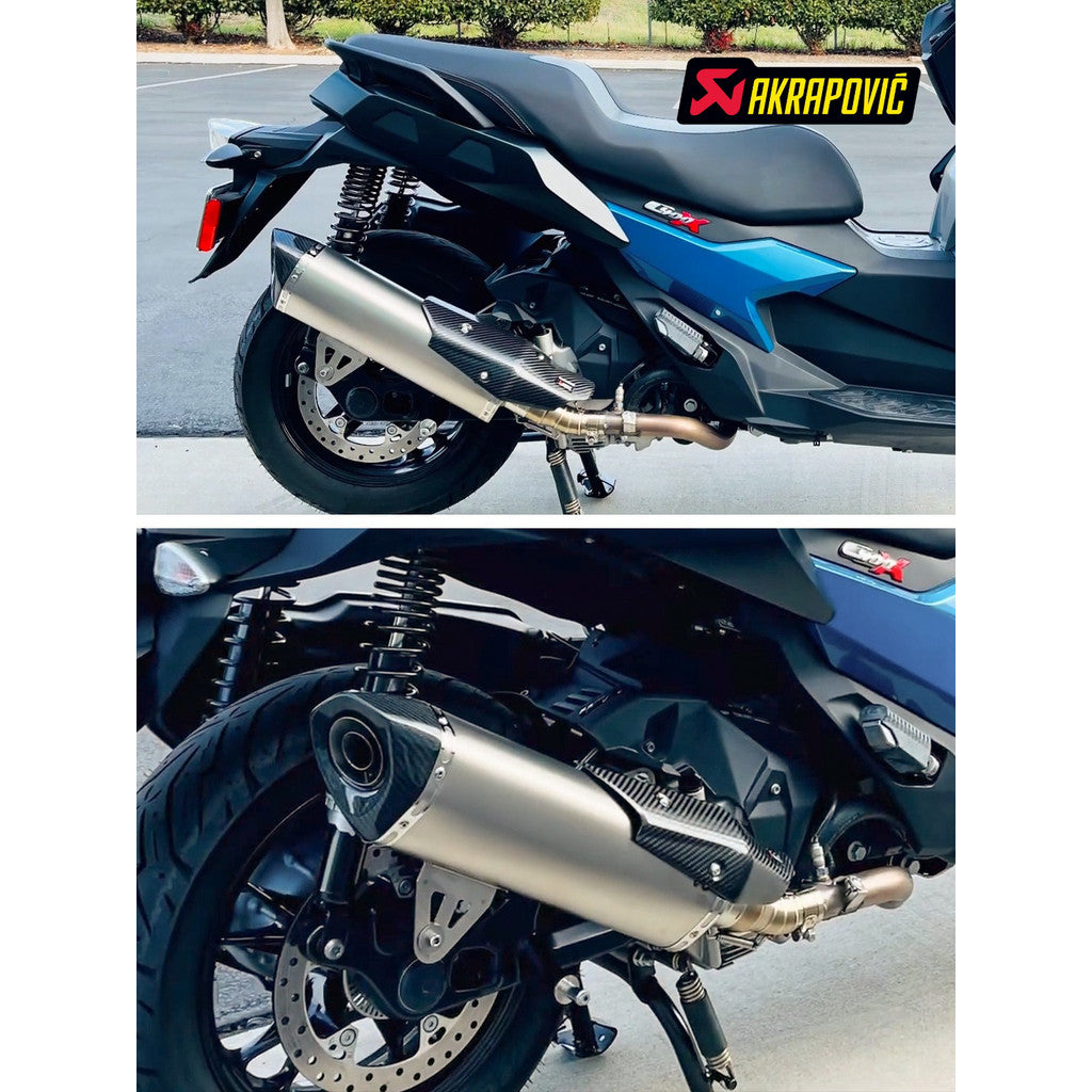 Akrapovic Motorcycle Exhaust Pipe for BMW C400X C400GT Carbon Fiber Stainless Steel Muffler Exhaust
