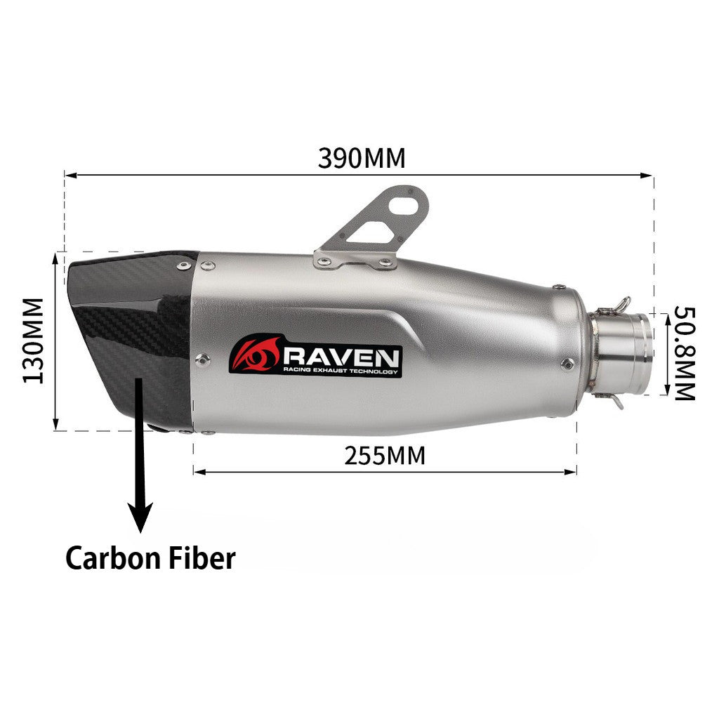 RAVEN Diamond Blade Universal 51mm Muffler Exhaust for CBR650 Z900 R25 S1000RR MT09 ZX25R Z250 Z650