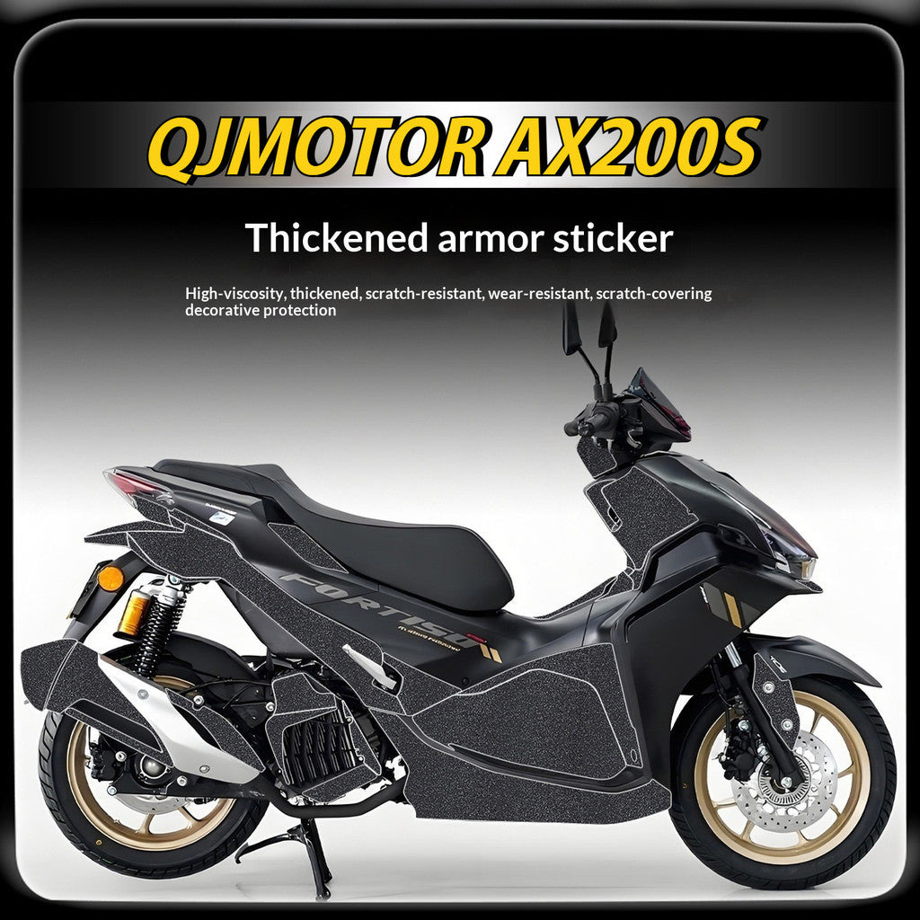 QJMOTO AX200S Motorcycle Armor Sticker Thickened Protective Decal Body Sticker AX200S Accessory