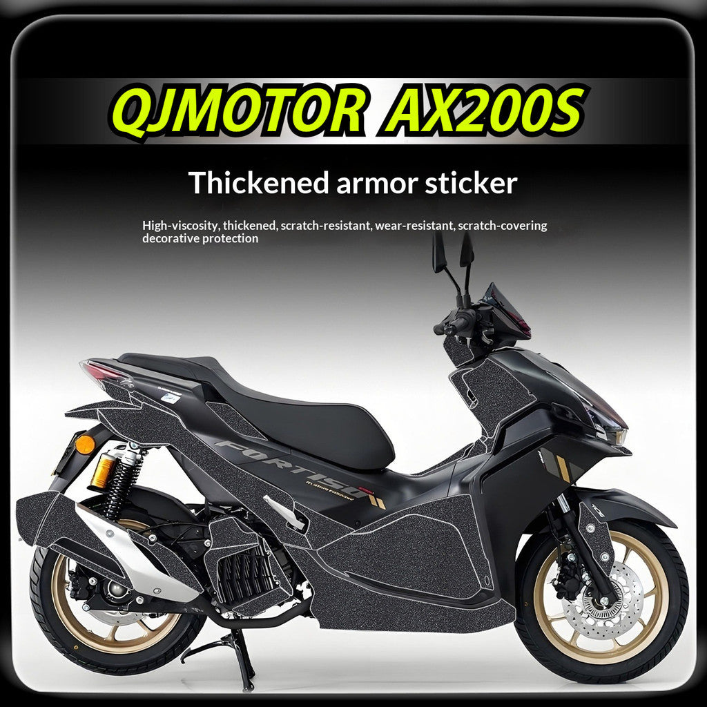 QJMOTO AX200S Motorcycle Armor Sticker Thickened Protective Decal Body Sticker AX200S Accessory