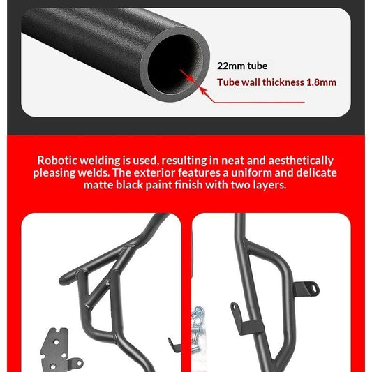 Engine Guards SYM ADXTG 400 Crash Bar Carbon Steel Front Rear Protective Guard Front+Rear Crash Bar