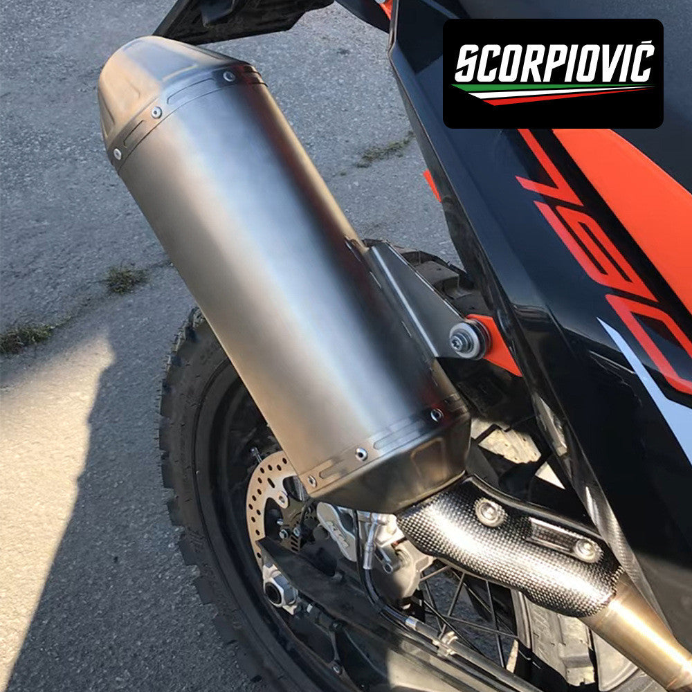 CFMOTO 800MT Exhaust KTM 790ADV AKRAPOVIC Plug n Play Motorcycle Exhaust Muffler Mid Pipe Link Pipe