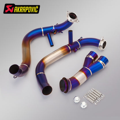 Motorcycle Exhaust Pipe Duke 790 890 Titanium Front Middle Connecting Original Exhaust 2018-2022