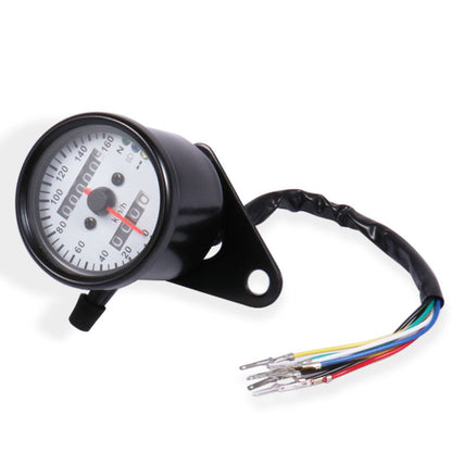 Universal Motorcycle Retro Modified Small LED Meter with Indicator Light Led Color 70 Retro Odometer
