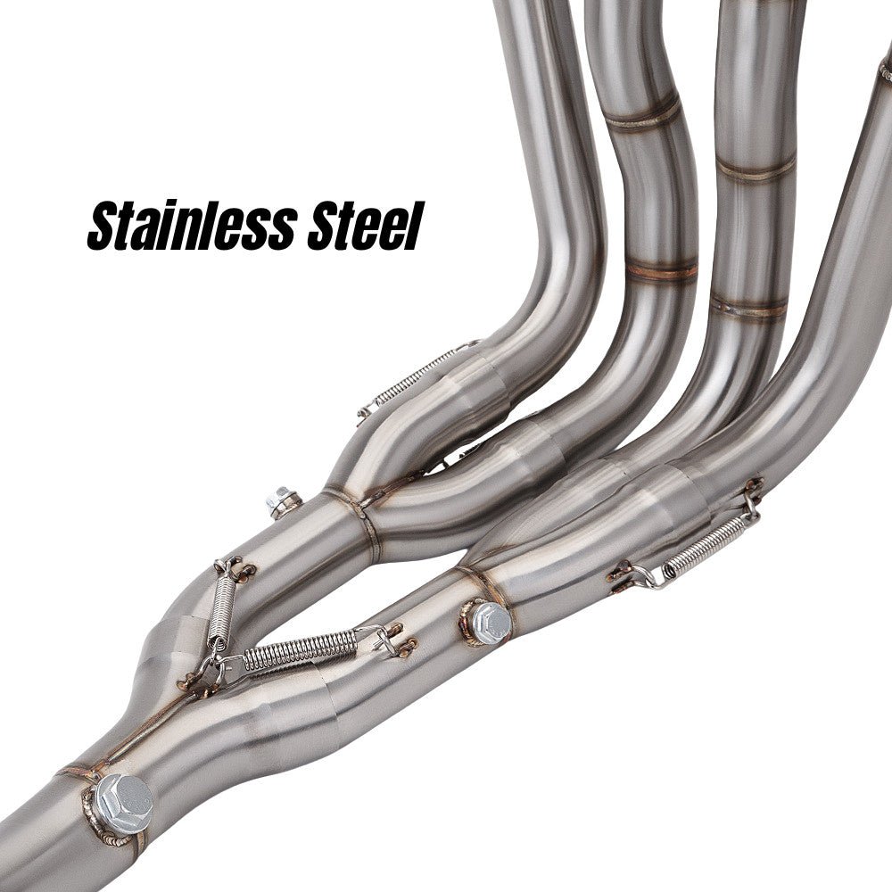 RAVEN BMW S1000R S1000RR 2010-2016 60mm Motorcycle Full System Exhaust Stainless Steel Carbon Cap