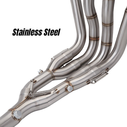 RAVEN BMW S1000R S1000RR 2010-2016 60mm Motorcycle Full System Exhaust Stainless Steel Carbon Cap