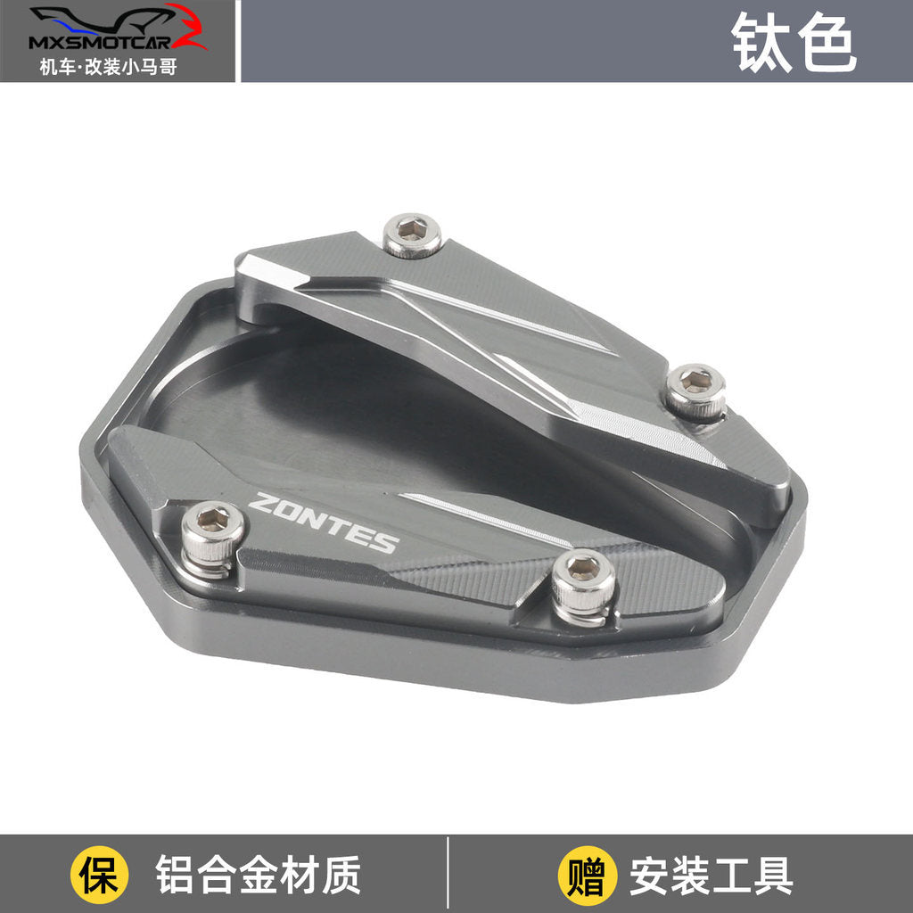 Zontes 368G Hi Low Seat Anti-slip Side Stand Plate Kick Stand Extension Side Stand Enlarger Plate