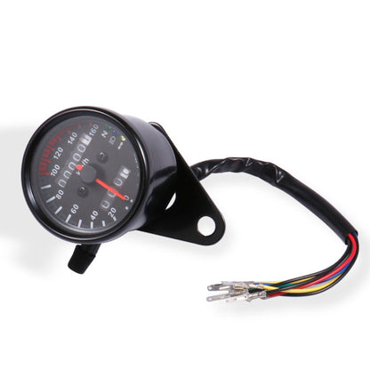 Universal Motorcycle Retro Modified Small LED Meter with Indicator Light Led Color 70 Retro Odometer