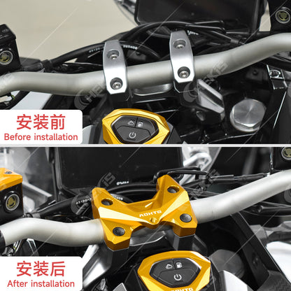 SYM Adxtg400 Modified Handlebar CNC Upper Cover Handle Bar Clip Parts Adxtg 400 Handle Bar Clip