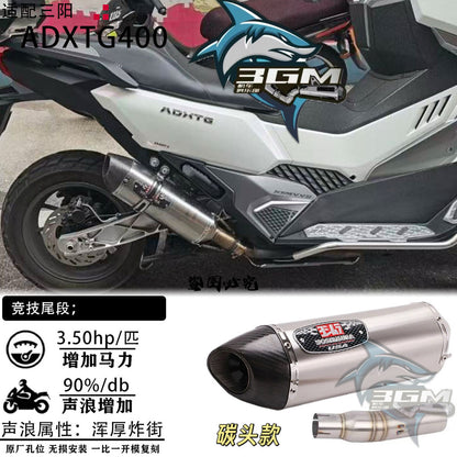 Exhaust Sym Adxtg400 Pipe Muffler Full System Exhaust Adxtg 400 Slip on Titanium Header Adxtg400