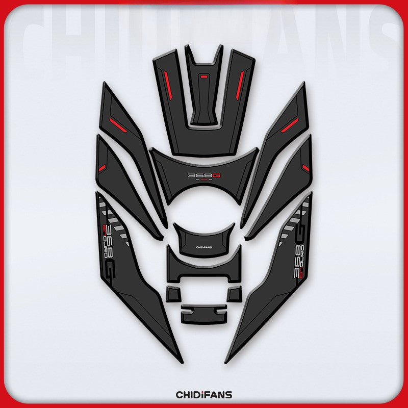 Zontes 368G 2024-2026 Zontes 368G Rubber Fuel Tank Sticker Body Protection Decorative Stickers
