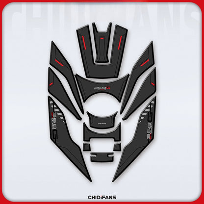 Zontes 368G 2024-2026 Zontes 368G Rubber Fuel Tank Sticker Body Protection Decorative Stickers