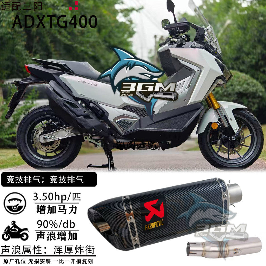 Exhaust Sym Adxtg400 Pipe Muffler Full System Exhaust Adxtg 400 Slip on Titanium Header Adxtg400