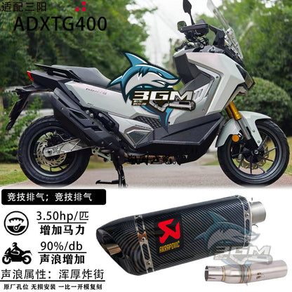 Exhaust Sym Adxtg400 Pipe Muffler Full System Exhaust Adxtg 400 Slip on Titanium Header Adxtg400