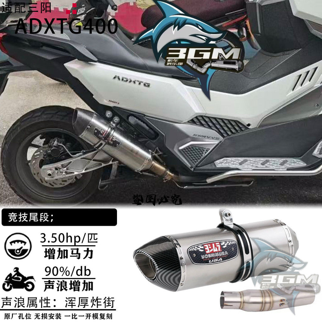 Exhaust Sym Adxtg400 Pipe Muffler Full System Exhaust Adxtg 400 Slip on Titanium Header Adxtg400