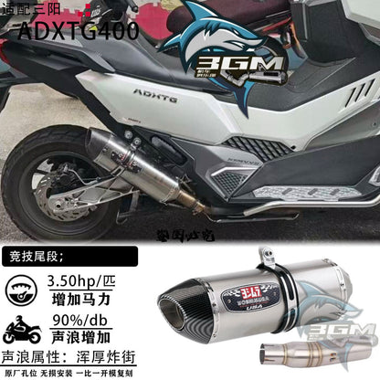 Exhaust Sym Adxtg400 Pipe Muffler Full System Exhaust Adxtg 400 Slip on Titanium Header Adxtg400