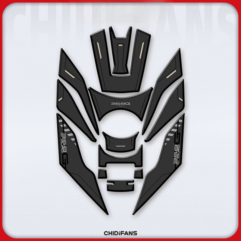 Zontes 368G 2024-2026 Zontes 368G Rubber Fuel Tank Sticker Body Protection Decorative Stickers