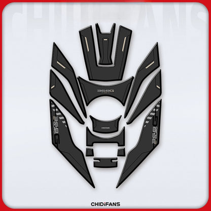 Zontes 368G 2024-2026 Zontes 368G Rubber Fuel Tank Sticker Body Protection Decorative Stickers