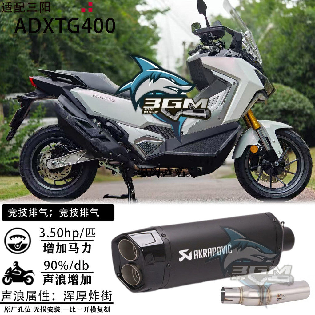 Exhaust Sym Adxtg400 Pipe Muffler Full System Exhaust Adxtg 400 Slip on Titanium Header Adxtg400