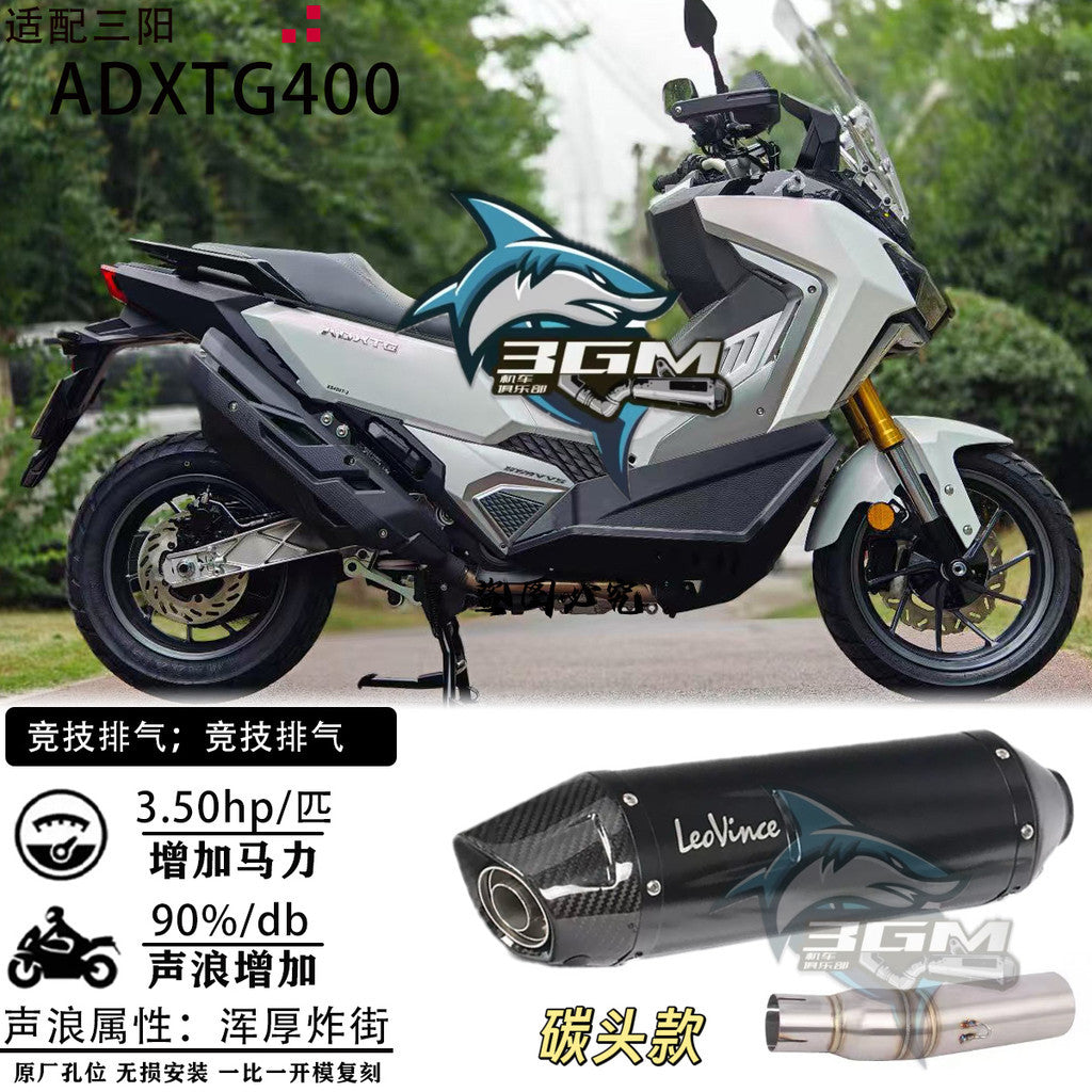 Exhaust Sym Adxtg400 Pipe Muffler Full System Exhaust Adxtg 400 Slip on Titanium Header Adxtg400