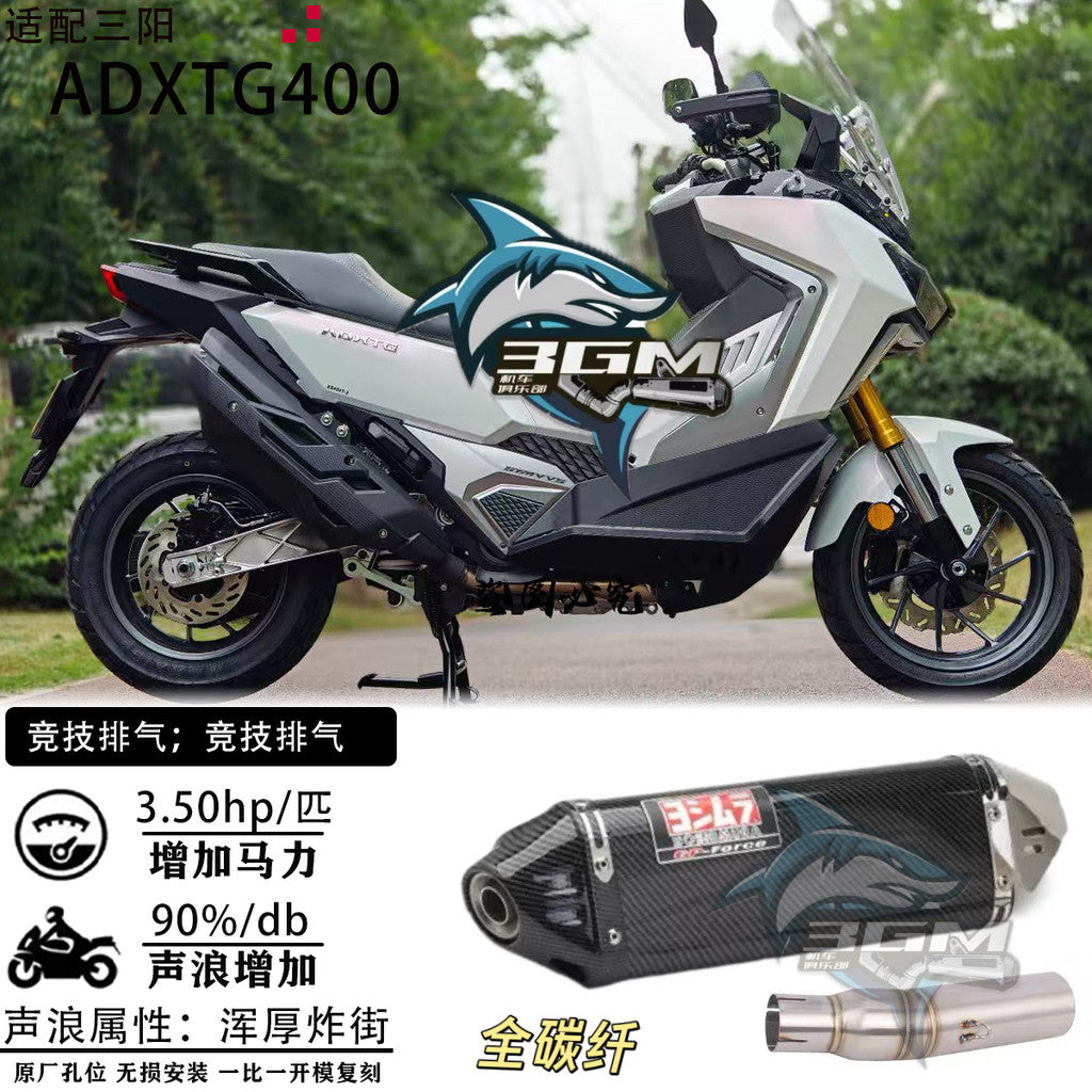 Exhaust Sym Adxtg400 Pipe Muffler Full System Exhaust Adxtg 400 Slip on Titanium Header Adxtg400
