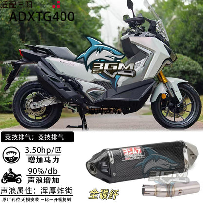 Exhaust Sym Adxtg400 Pipe Muffler Full System Exhaust Adxtg 400 Slip on Titanium Header Adxtg400