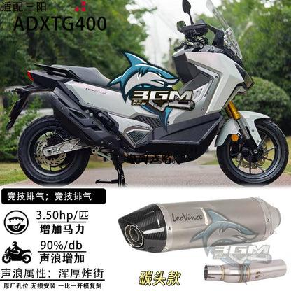 Exhaust Sym Adxtg400 Pipe Muffler Full System Exhaust Adxtg 400 Slip on Titanium Header Adxtg400
