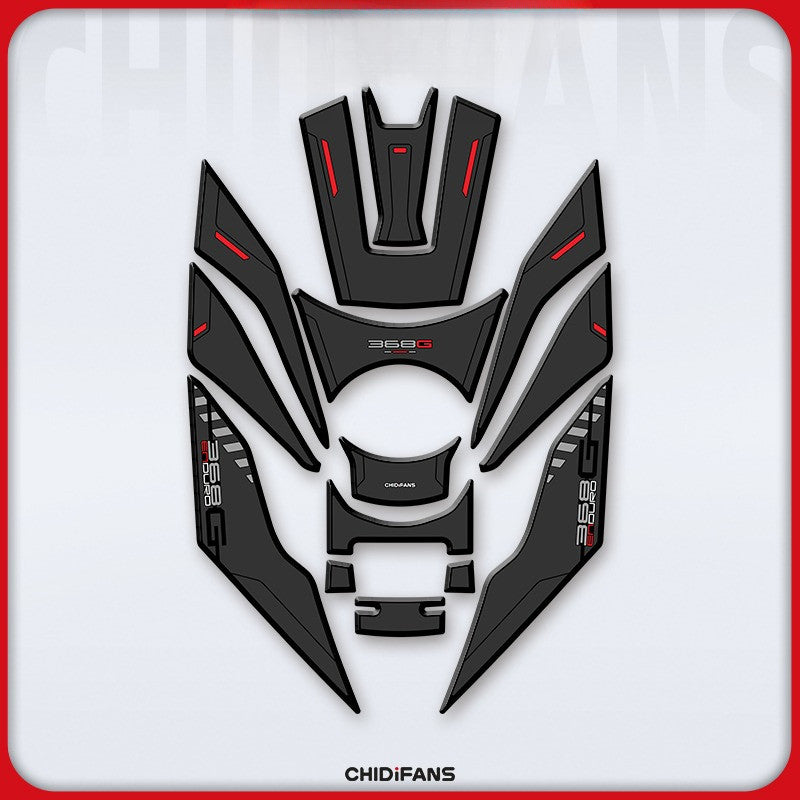 Zontes 368G 2024-2026 Zontes 368G Rubber Fuel Tank Sticker Body Protection Decorative Stickers