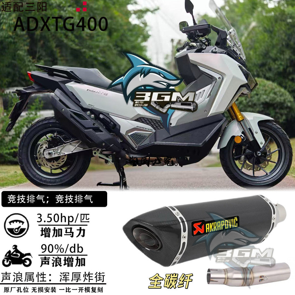 Exhaust Sym Adxtg400 Pipe Muffler Full System Exhaust Adxtg 400 Slip on Titanium Header Adxtg400