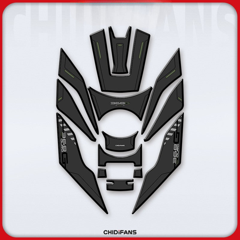 Zontes 368G 2024-2026 Zontes 368G Rubber Fuel Tank Sticker Body Protection Decorative Stickers