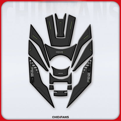 Zontes 368G 2024-2026 Zontes 368G Rubber Fuel Tank Sticker Body Protection Decorative Stickers
