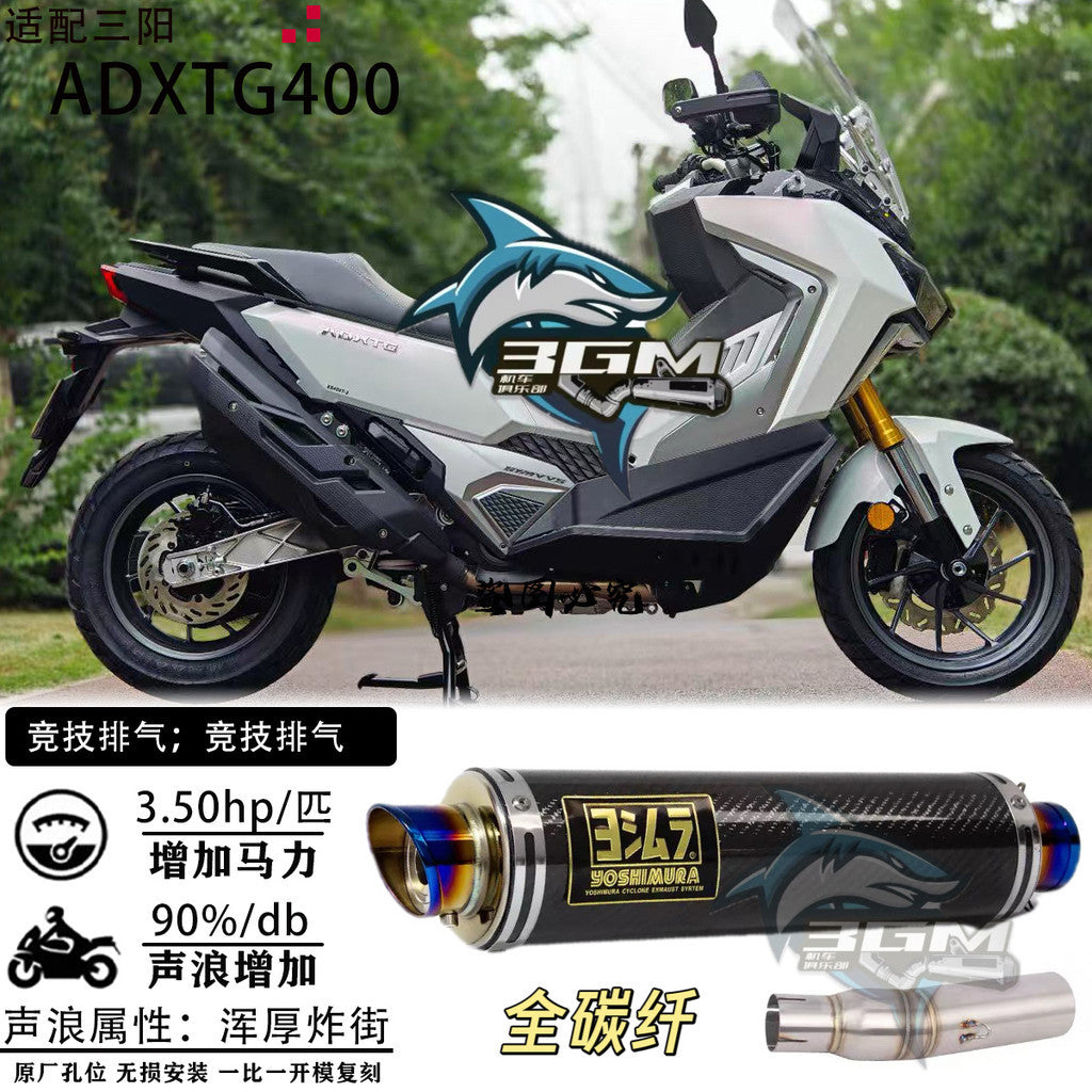 Exhaust Sym Adxtg400 Pipe Muffler Full System Exhaust Adxtg 400 Slip on Titanium Header Adxtg400