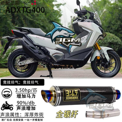 Exhaust Sym Adxtg400 Pipe Muffler Full System Exhaust Adxtg 400 Slip on Titanium Header Adxtg400