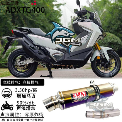 Exhaust Sym Adxtg400 Pipe Muffler Full System Exhaust Adxtg 400 Slip on Titanium Header Adxtg400