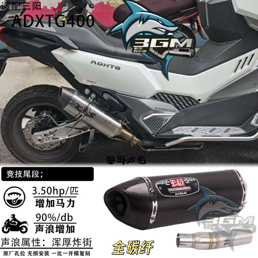 Exhaust Sym Adxtg400 Pipe Muffler Full System Exhaust Adxtg 400 Slip on Titanium Header Adxtg400