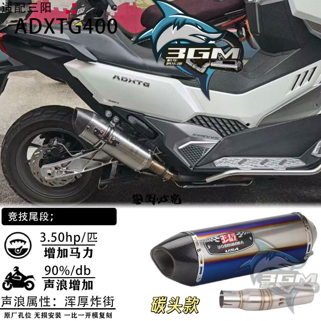 Exhaust Sym Adxtg400 Pipe Muffler Full System Exhaust Adxtg 400 Slip on Titanium Header Adxtg400