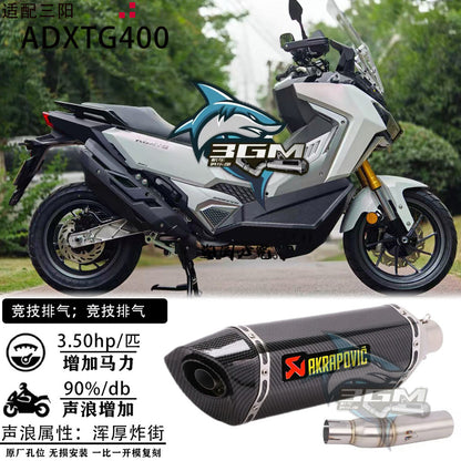 Exhaust Sym Adxtg400 Pipe Muffler Full System Exhaust Adxtg 400 Slip on Titanium Header Adxtg400