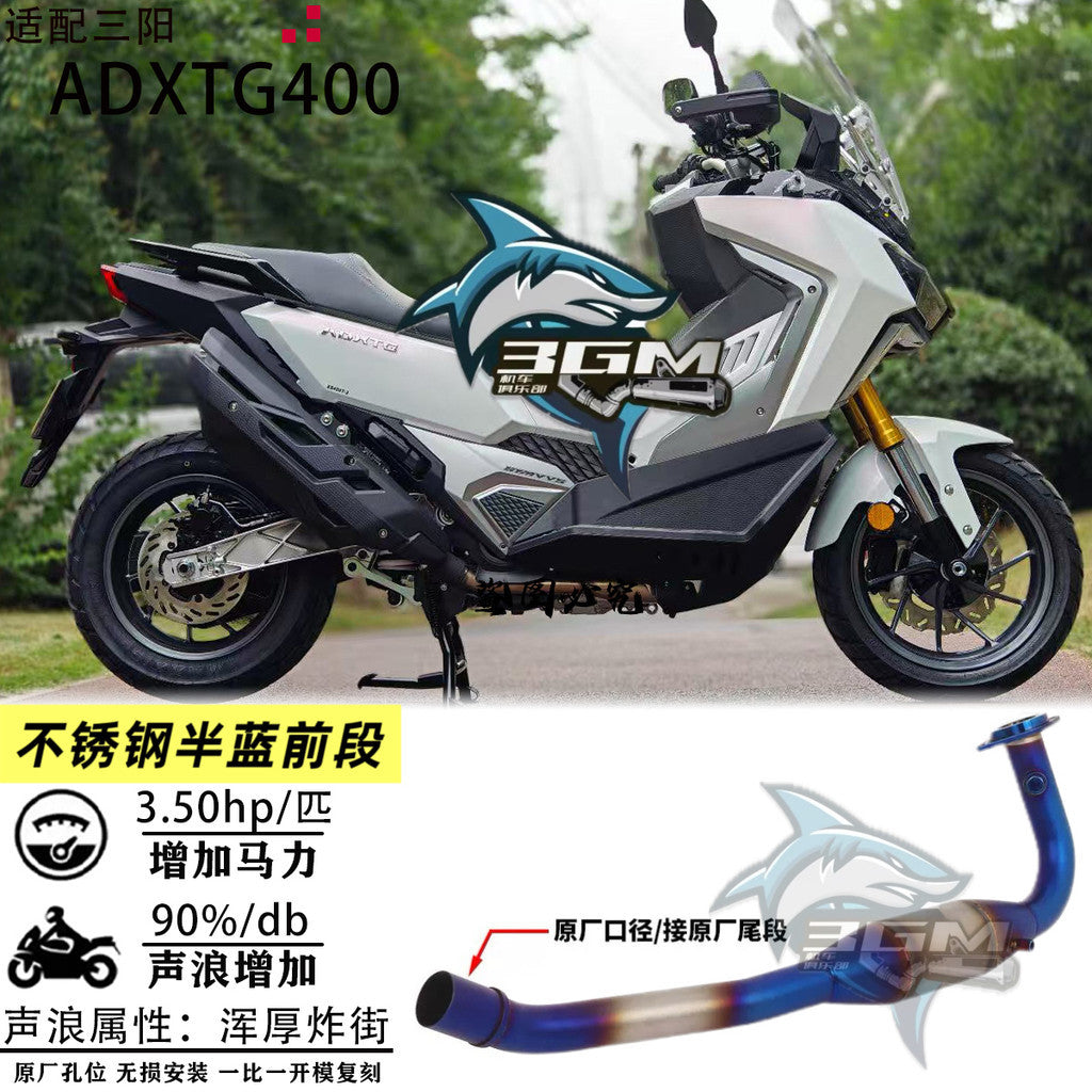 Exhaust Sym Adxtg400 Pipe Muffler Full System Exhaust Adxtg 400 Slip on Titanium Header Adxtg400