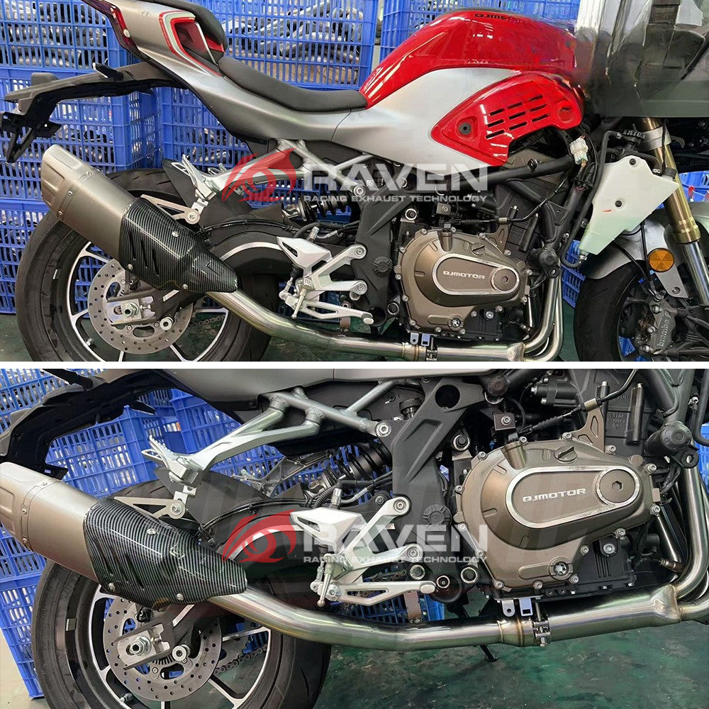 RAVEN Qjmotor SRK450RR Modified Stainless Steel Exhaust Pipe Full System Motorcycle Exhaust SRK450RR