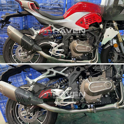 RAVEN Qjmotor SRK450RR Modified Stainless Steel Exhaust Pipe Full System Motorcycle Exhaust SRK450RR