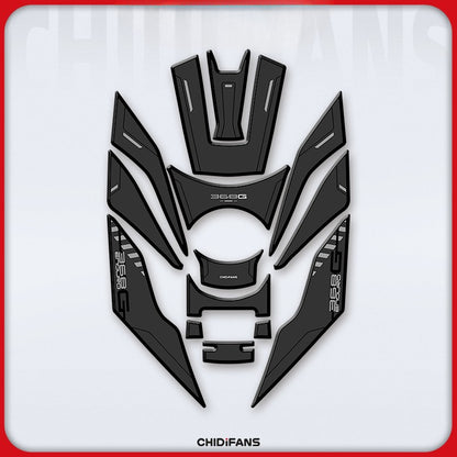 Zontes 368G 2024-2026 Zontes 368G Rubber Fuel Tank Sticker Body Protection Decorative Stickers
