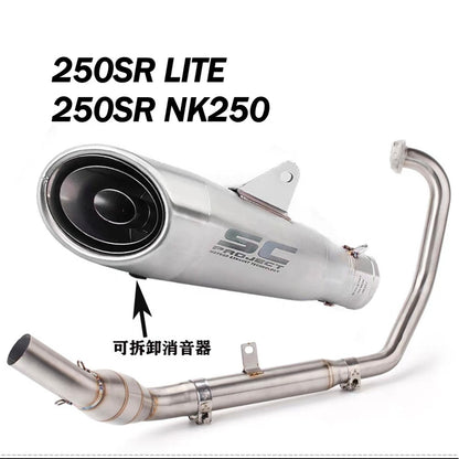 CFMOTO 250SR LITE 250NK 250SR Racing Exhaust Power Boom Full System Motorcycle Exhaust System