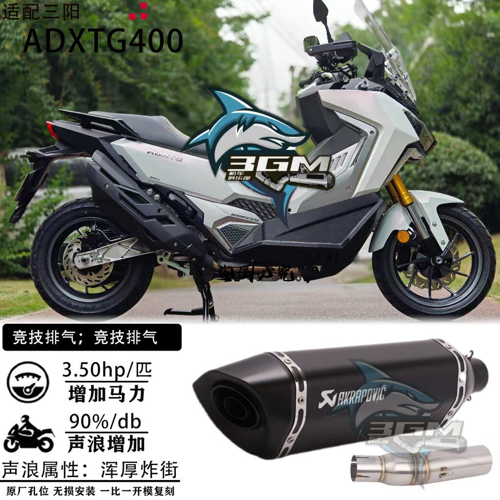 Exhaust Sym Adxtg400 Pipe Muffler Full System Exhaust Adxtg 400 Slip on Titanium Header Adxtg400