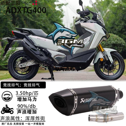 Exhaust Sym Adxtg400 Pipe Muffler Full System Exhaust Adxtg 400 Slip on Titanium Header Adxtg400