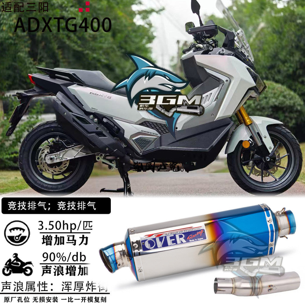 Exhaust Sym Adxtg400 Pipe Muffler Full System Exhaust Adxtg 400 Slip on Titanium Header Adxtg400