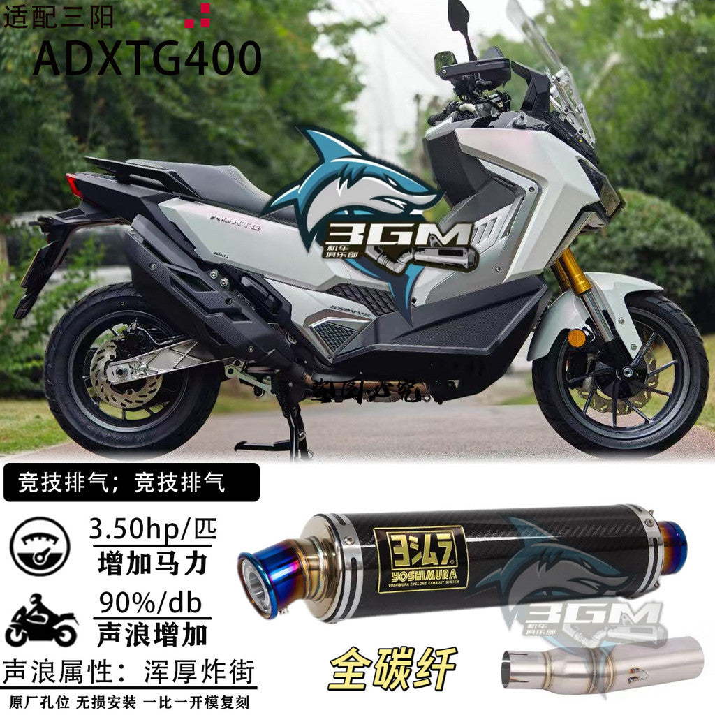 Exhaust Sym Adxtg400 Pipe Muffler Full System Exhaust Adxtg 400 Slip on Titanium Header Adxtg400