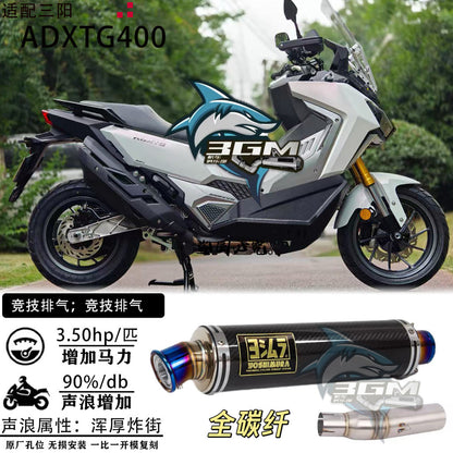 Exhaust Sym Adxtg400 Pipe Muffler Full System Exhaust Adxtg 400 Slip on Titanium Header Adxtg400