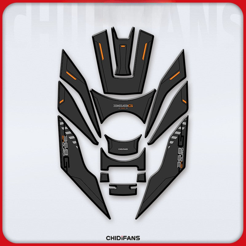 Zontes 368G 2024-2026 Zontes 368G Rubber Fuel Tank Sticker Body Protection Decorative Stickers